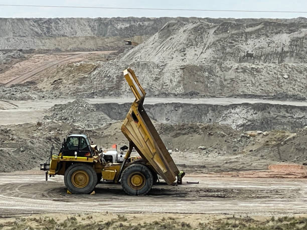 Haul truck in the Powder River Basin getting regular maintenance. Haul truck in the Powder River Basin getting regular maintenance.